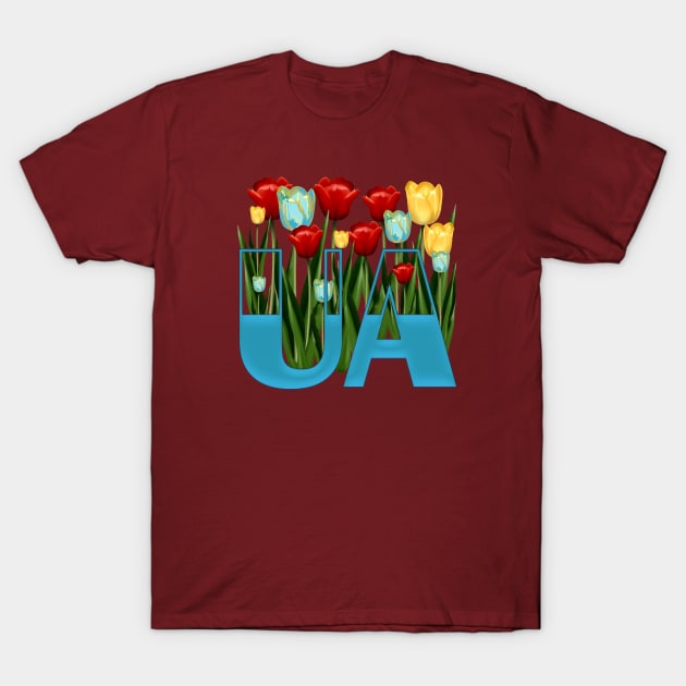 Big bouquet of tulips T-Shirt by tashashimaa